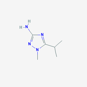 molecular formula C6H12N4 B13296849 1-Methyl-5-(propan-2-YL)-1H-1,2,4-triazol-3-amine 