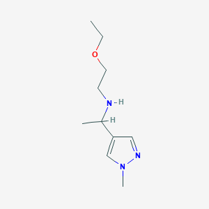 molecular formula C10H19N3O B13296859 (2-Ethoxyethyl)[1-(1-methyl-1H-pyrazol-4-yl)ethyl]amine 
