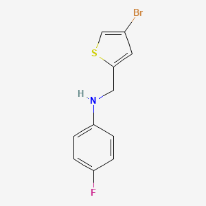 molecular formula C11H9BrFNS B13296864 N-[(4-bromothiophen-2-yl)methyl]-4-fluoroaniline 