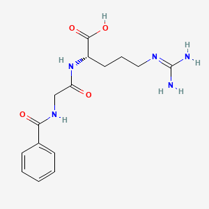 molecular formula C15H21N5O4 B1329687 N-(phenylcarbonyl)glycylarginine CAS No. 744-46-7