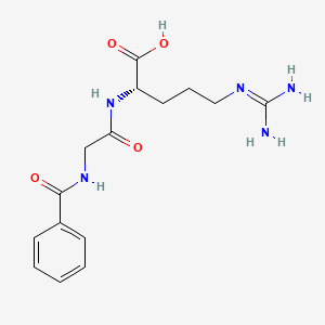 molecular formula C15H21N5O4 B1329687 Hippuryl-L-arginine CAS No. 744-46-7