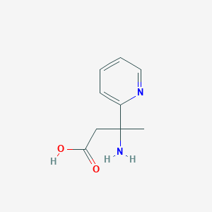 molecular formula C9H12N2O2 B13296896 3-Amino-3-(pyridin-2-yl)butanoic acid 