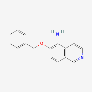 molecular formula C16H14N2O B13296902 6-(Benzyloxy)isoquinolin-5-amine 