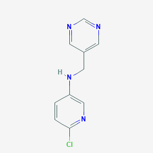 molecular formula C10H9ClN4 B13296920 6-Chloro-N-(pyrimidin-5-ylmethyl)pyridin-3-amine 