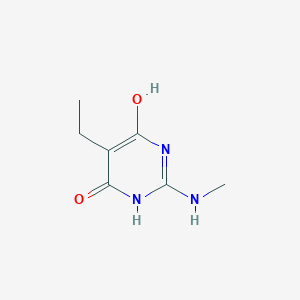 molecular formula C7H11N3O2 B13296938 5-Ethyl-6-hydroxy-2-(methylamino)-3,4-dihydropyrimidin-4-one 