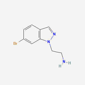 molecular formula C9H10BrN3 B13297013 2-(6-Bromo-1H-indazol-1-yl)ethan-1-amine 