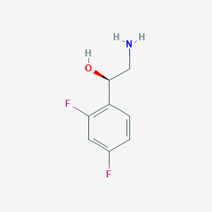 molecular formula C8H9F2NO B13297077 (1R)-2-amino-1-(2,4-difluorophenyl)ethan-1-ol 