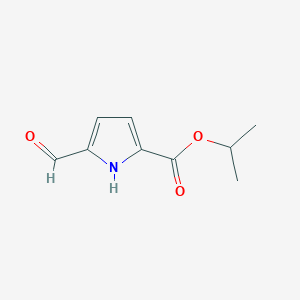 molecular formula C9H11NO3 B13297092 propan-2-yl 5-formyl-1H-pyrrole-2-carboxylate 