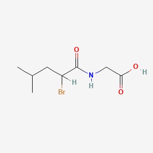 molecular formula C8H14BrNO3 B1329712 2-[(2-Bromo-4-methylpentanoyl)amino]acetic acid CAS No. 7154-27-0
