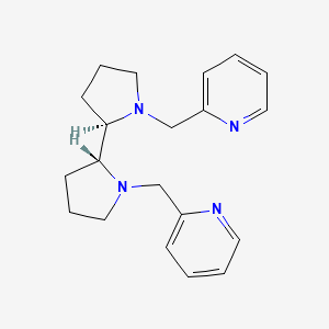 molecular formula C20H26N4 B13297162 cis-1,1'-Bis(pyridin-2-ylmethyl)-2,2'-bipyrrolidine 