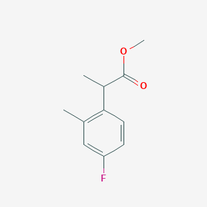 molecular formula C11H13FO2 B13297177 Methyl 2-(4-fluoro-2-methylphenyl)propanoate 