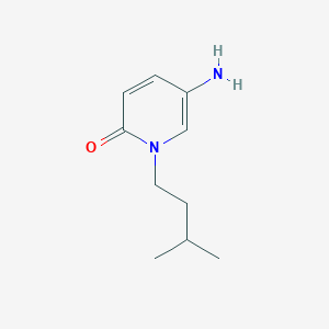 molecular formula C10H16N2O B13297238 5-Amino-1-(3-methylbutyl)-1,2-dihydropyridin-2-one CAS No. 1016698-42-2