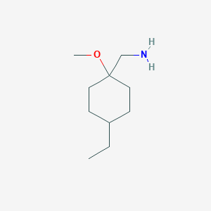 molecular formula C10H21NO B13297244 (4-Ethyl-1-methoxycyclohexyl)methanamine 