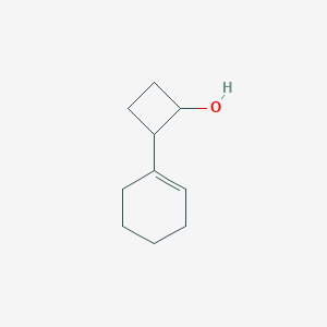 molecular formula C10H16O B13297270 2-(Cyclohex-1-en-1-yl)cyclobutan-1-ol 