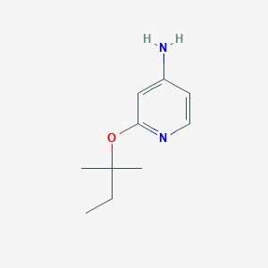molecular formula C10H16N2O B13297276 2-[(2-Methylbutan-2-yl)oxy]pyridin-4-amine 