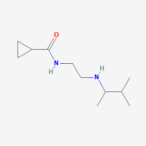 molecular formula C11H22N2O B13297300 N-{2-[(3-methylbutan-2-yl)amino]ethyl}cyclopropanecarboxamide 