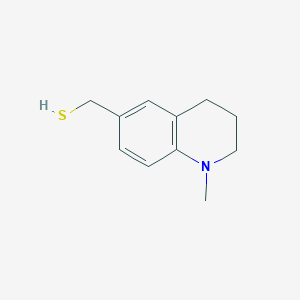 molecular formula C11H15NS B13297311 (1-Methyl-1,2,3,4-tetrahydroquinolin-6-yl)methanethiol 