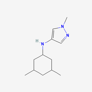 molecular formula C12H21N3 B13297317 N-(3,5-Dimethylcyclohexyl)-1-methyl-1H-pyrazol-4-amine 