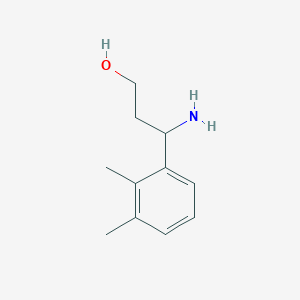 molecular formula C11H17NO B13297393 3-Amino-3-(2,3-dimethylphenyl)propan-1-ol 