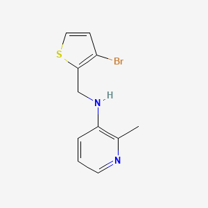 molecular formula C11H11BrN2S B13297403 N-[(3-Bromothiophen-2-yl)methyl]-2-methylpyridin-3-amine 