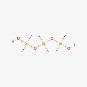 molecular formula C6H20O4Si3 B1329742 1,1,3,3,5,5-Hexamethyltrisiloxane-1,5-diol CAS No. 3663-50-1