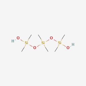 molecular formula C6H20O4Si3 B1329742 1,5-Trisiloxanediol, 1,1,3,3,5,5-hexamethyl- CAS No. 3663-50-1