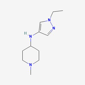 molecular formula C11H20N4 B13297474 N-(1-Ethyl-1H-pyrazol-4-yl)-1-methylpiperidin-4-amine 