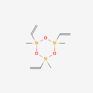 molecular formula C9H18O3Si3 B1329748 1,3,5-Trivinyl-1,3,5-trimethylcyclotrisiloxane CAS No. 3901-77-7