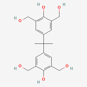 molecular formula C19H24O6 B1329749 1,3-Benzenedimethanol, 5,5'-(1-methylethylidene)bis[2-hydroxy- CAS No. 3957-22-0