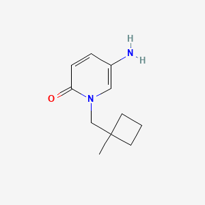 molecular formula C11H16N2O B13297496 5-Amino-1-[(1-methylcyclobutyl)methyl]-1,2-dihydropyridin-2-one 