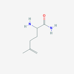 molecular formula C7H14N2O B13297503 2-Amino-5-methylhex-5-enamide 