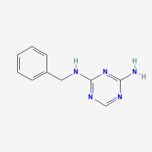 molecular formula C10H11N5 B1329753 1,3,5-Triazine-2,4-diamine, N-(phenylmethyl)- CAS No. 4086-63-9