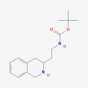molecular formula C16H24N2O2 B13297540 tert-Butyl N-[2-(1,2,3,4-tetrahydroisoquinolin-3-yl)ethyl]carbamate CAS No. 1461708-95-1