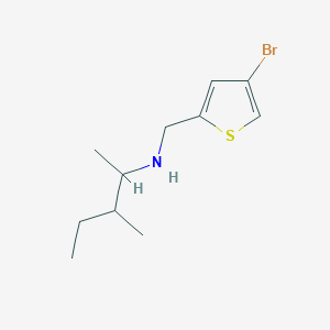 molecular formula C11H18BrNS B13297580 n-((4-Bromothiophen-2-yl)methyl)-3-methylpentan-2-amine 