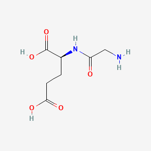 molecular formula C7H12N2O5 B1329766 2-[(2-Aminoacetyl)amino]pentanedioic acid CAS No. 7412-78-4