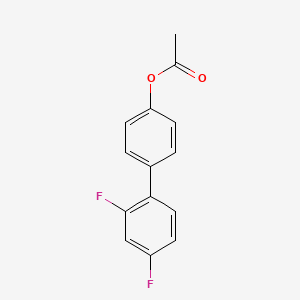 molecular formula C14H10F2O2 B1329771 2',4'-Difluoro(1,1'-biphenyl)-4-yl acetate CAS No. 59089-67-7