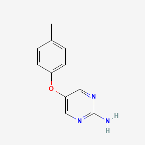 molecular formula C11H11N3O B13297756 5-(4-Methylphenoxy)pyrimidin-2-amine 