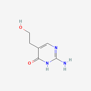 molecular formula C6H9N3O2 B1329781 2-氨基-5-(2-羟乙基)嘧啶-4-醇 CAS No. 36324-02-4