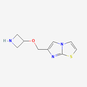 molecular formula C9H11N3OS B13297891 3-(Imidazo[2,1-B][1,3]thiazol-6-ylmethoxy)azetidine 