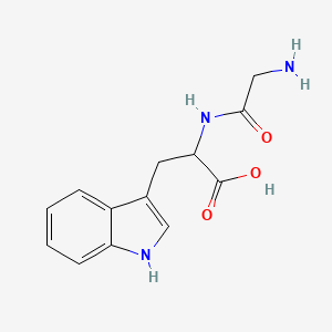 molecular formula C13H15N3O3 B1329790 2-(2-aminoacetamido)-3-(1H-indol-3-yl)propanoic acid CAS No. 2189-26-6