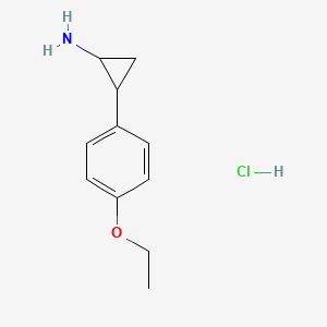 molecular formula C11H16ClNO B13297946 2-(4-Ethoxyphenyl)cyclopropan-1-amine hydrochloride 