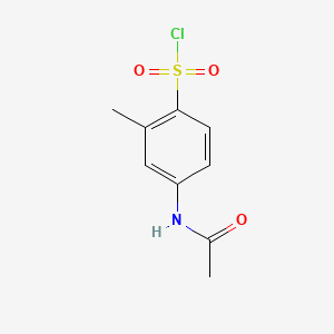 molecular formula C9H10ClNO3S B1329795 苯磺酰氯，4-(乙酰氨基)-2-甲基- CAS No. 62374-67-8