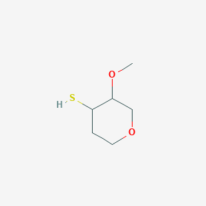 molecular formula C6H12O2S B13297972 3-Methoxyoxane-4-thiol 