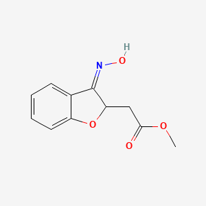 molecular formula C11H11NO4 B13297986 Methyl 2-[3-(hydroxyimino)-2,3-dihydro-1-benzofuran-2-yl]acetate 