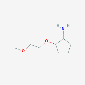 molecular formula C8H17NO2 B13298008 2-(2-Methoxyethoxy)cyclopentan-1-amine 