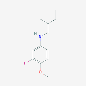 molecular formula C12H18FNO B13298083 3-fluoro-4-methoxy-N-(2-methylbutyl)aniline 