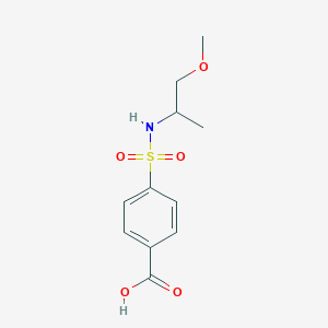 molecular formula C11H15NO5S B13298097 4-{[(2-Methoxy-1-methylethyl)amino]sulfonyl}benzoic acid CAS No. 790681-75-3