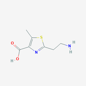 molecular formula C7H10N2O2S B13298109 2-(2-Aminoethyl)-5-methyl-1,3-thiazole-4-carboxylic acid 