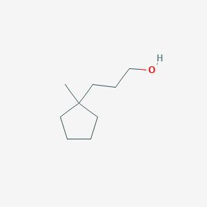 molecular formula C9H18O B13298139 3-(1-Methylcyclopentyl)propan-1-ol 
