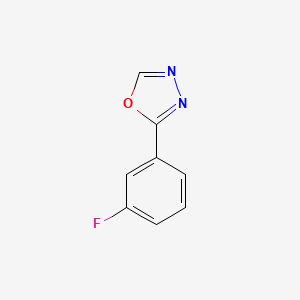 molecular formula C8H5FN2O B1329815 2-(3-Fluorophenyl)-1,3,4-oxadiazole CAS No. 5378-32-5